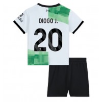 Otroški Nogometni dresi Liverpool Diogo Jota #20 Gostujoči 2023-24 Kratek Rokav (+ Kratke hlače)